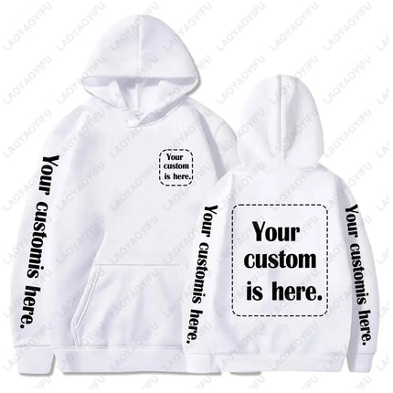 2026 Student Casual Custom Printed Text DIY Hoodie Customized Personalized Hoody Custom Hoodies Text Sweatshirt Clothes