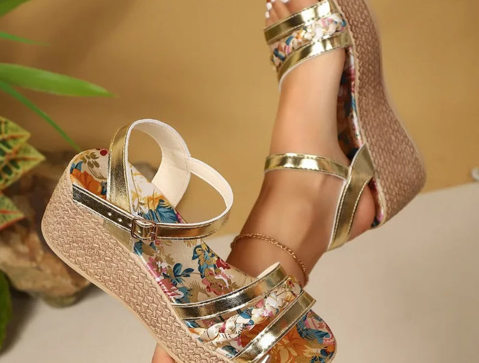 Women's Wedge Sandals 2026 New Summer Collection High-Quality Designer Shoes Casual Outdoor Platform Sandals for Women