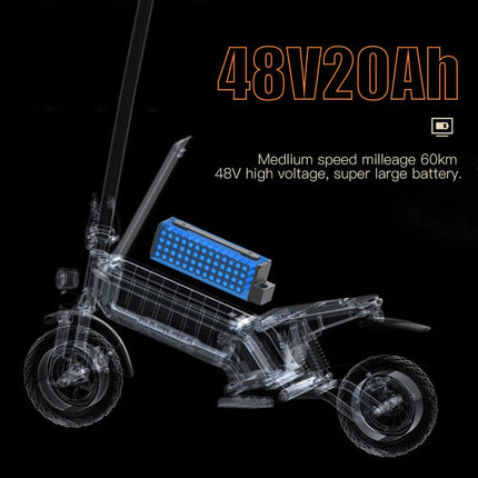 Monopattino elettrico pieghevole GELEIPU Z1 con motore da 1200W, batteria 48V20AH, multi-terreno, e-scooter per adulti per la guida all'aperto. platinumshop