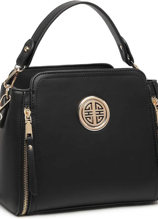 Borsa da donna multifunzionale elegante Kono realizzata in pelle PU, tracolla regolabile, scomparti multipli, può essere utilizzata come borsa a mano e borsa a tracolla