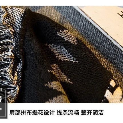 Autumn/winter New Fashion Thicken Warm Knitted Sweater Men's Casual Loose Sports Retro Plus Size High Quality Cardigan Sweater