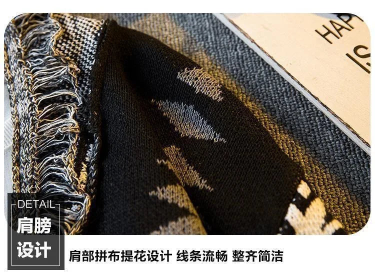 Autumn/winter New Fashion Thicken Warm Knitted Sweater Men's Casual Loose Sports Retro Plus Size High Quality Cardigan Sweater