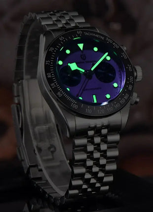 PAGANI DESIGN 2026 Nuovo BB Flamingo Orologio Cronografo Sportivo di Lusso al Quarzo da Uomo con Vetro Zaffiro AR, Impermeabile 100M, Orologio da Polso alla Moda con Cinturino in Acciaio Inossidabile per Uomo, Magazzino Local