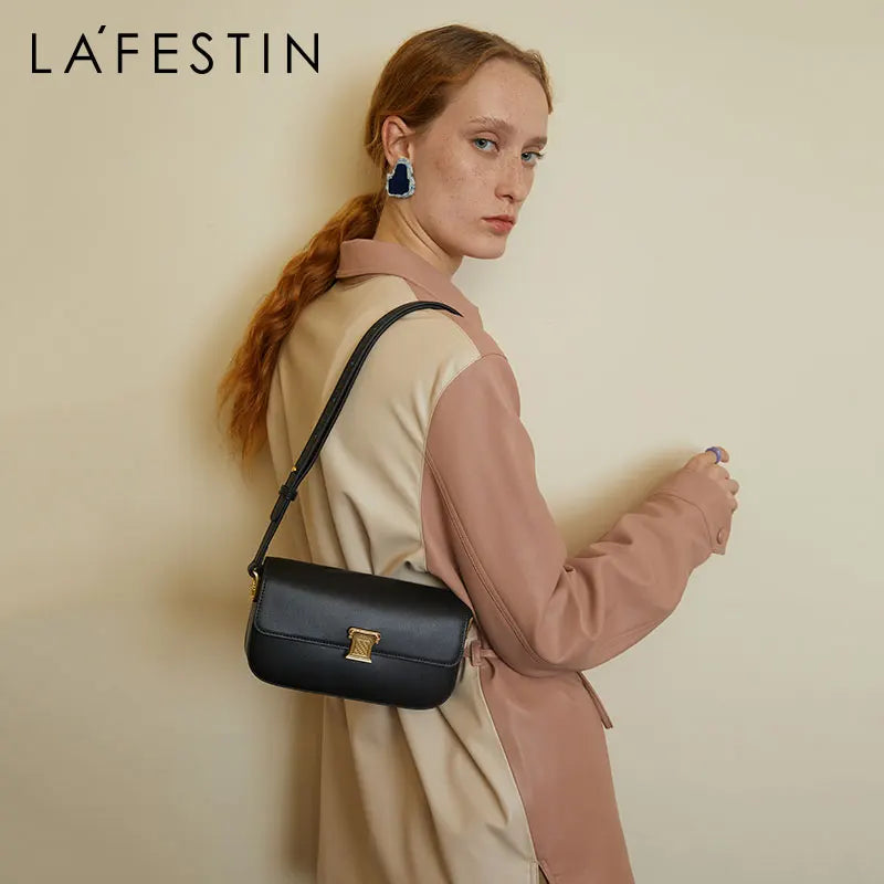 LA FESTIN Original Brand New Shoulder Crossbody Bag Handbag Women Leather Bag Small Square Bag Ladies Designer Fashion Bags