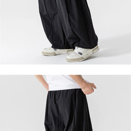 Pantaloni Uomo Nuova Estate Pantaloni larghi leggeri e sottili in vita elastica Sport all'aria aperta maschili Pantaloni larghi casual oversize da uomo Streetwear