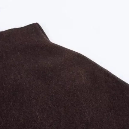 Asymmetric Knit Poncho Cape Loose Solid Color Minimalist Warm Shawl Wrap Outerwear Commuter High Street Pullover 202606H