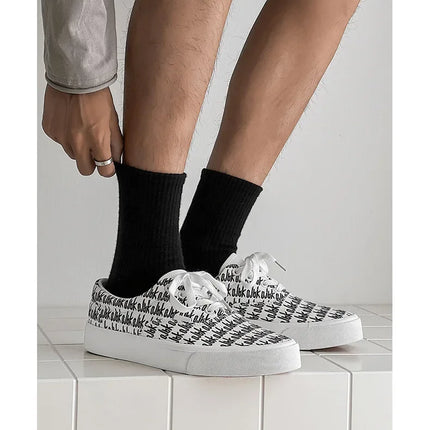 Designer Canvas Casual shoes for men  Flats Vulcanized Shoes Original printed sneakers male Skateboard street shoes men Tennis