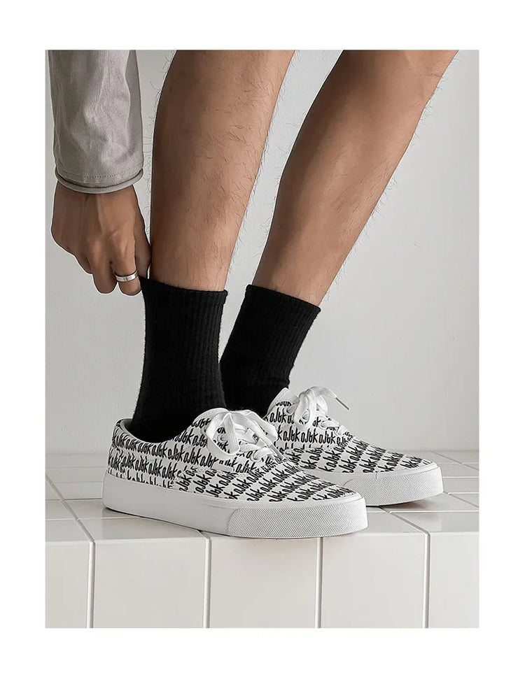 Designer Canvas Casual shoes for men  Flats Vulcanized Shoes Original printed sneakers male Skateboard street shoes men Tennis