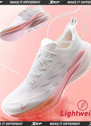 Xtep 2000KM 2.0 Running Shoes Women  Summer Shock Absorption Professional TPU Sneakers 876218110044 (suggest half size down) PlatiNum
