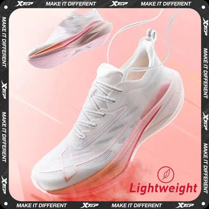Xtep 2000KM 2.0 Running Shoes Women  Summer Shock Absorption Professional TPU Sneakers 876218110044 (suggest half size down) PlatiNum