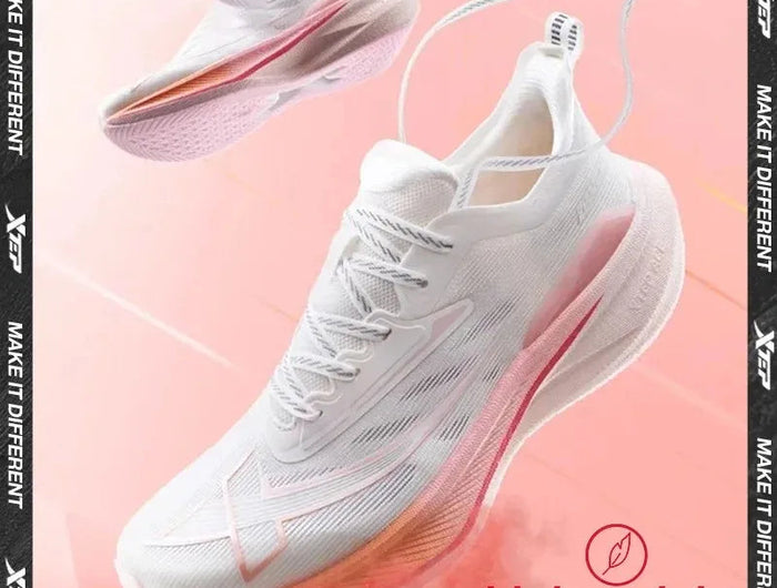 Xtep 2000KM 2.0 Running Shoes Women  Summer Shock Absorption Professional TPU Sneakers 876218110044 (suggest half size down) PlatiNum