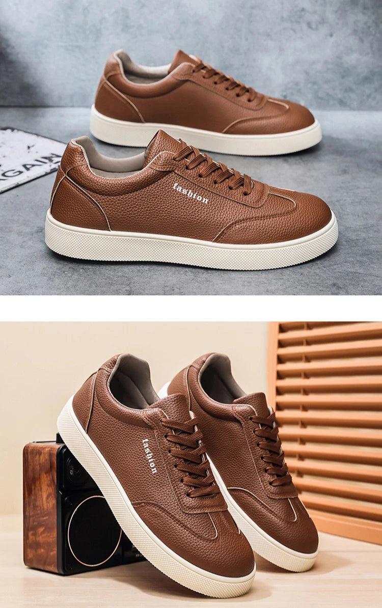 Casual Shoes Loafers British Leather Sneakers Flats Shoes Classic Men Leather Shoes Spring Summer New Trendy Designer Loafers