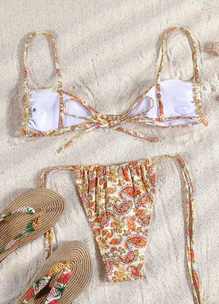 ZRTAK Costume a due pezzi Bikini 2025 Costume da bagno donna Push Up Costume da bagno Bikini sexy Set Costumi da bagno Stampa Beachwear Biquinis solidi platinumshop