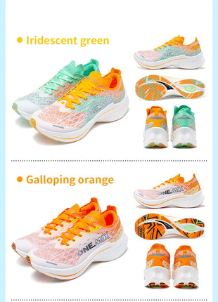 ONEMIX Marathon Scarpe da corsa con piastra in carbonio Assorbimento degli urti Scarpe sportive ultraleggere Tecnologia di rimbalzo Sneakers da uomo all'aperto PlatiNum