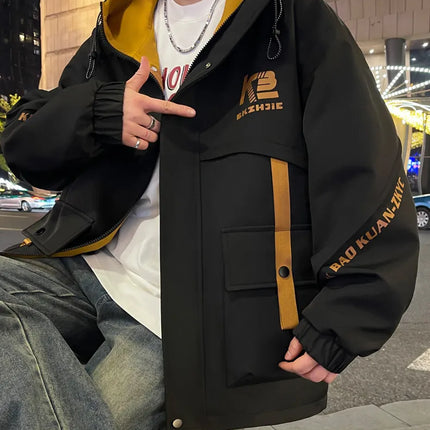 High Quality Men's Casual Hooded Jackets 2026 Spring Autumn Outdoor Coat Youth Streetwear Plus Size M-4XL Top Windproof Clothing