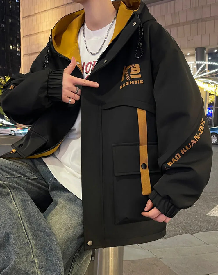 High Quality Men's Casual Hooded Jackets 2026 Spring Autumn Outdoor Coat Youth Streetwear Plus Size M-4XL Top Windproof Clothing