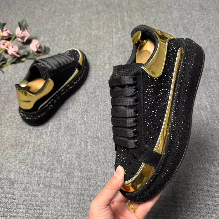 2026 spring and autumn new trendy brand low-top hot diamond board shoes men's lace-up versatile sports dad shoes