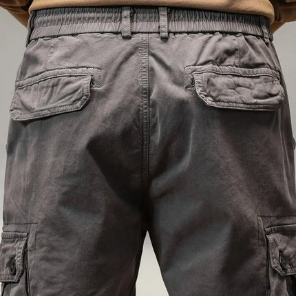 2025 New Multi-Pockets Spring Summer Cargo Pants Men Streetwear Zipper Leg Skinny Work Joggers Cotton Casual Tactical Trousers