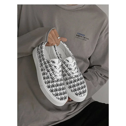 Designer Canvas Casual shoes for men  Flats Vulcanized Shoes Original printed sneakers male Skateboard street shoes men Tennis