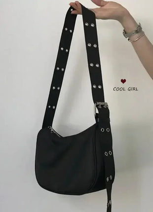 Women Armpit Bag New Nylon Bucket Fashion Solid Zipper SOFT Shoulder Bag Purses and Handbags Luxury Designer Black Tote Bag PlatiNum