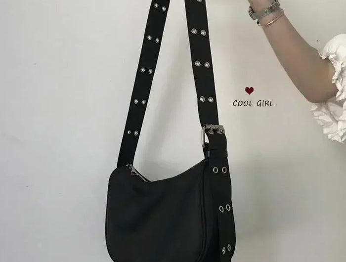Women Armpit Bag New Nylon Bucket Fashion Solid Zipper SOFT Shoulder Bag Purses and Handbags Luxury Designer Black Tote Bag PlatiNum