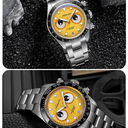ADDIESDIVE New Men Watch AD2557 Luxury Chronograph VK64 Quartz Wristwatch Ceramic Bezel Luminous Dive 100m Waterproof 40mm Watch