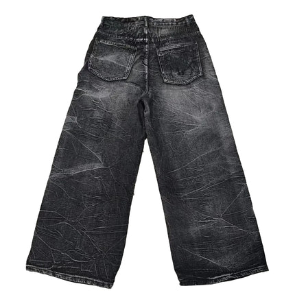 Y2K Retro Oversize Baggy Pantaloni lavabili unisex Phantom Jeans Uomo High Street Spider Toppa ricamata Hip Hop Streetwear Gotico
