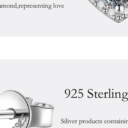 PERFANY 0.5CT-2CT Heart-Shaped Cut Moissanite Earrings For Women S925 Pure Silver Simulated Diamond Earrings Fashion Jewelry PlatiNum