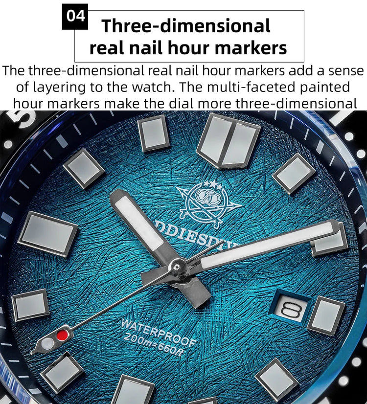 ADDIESDIVE Japan2115 New Men Watch Sapphire Glass BWG9 Ultra-Bright Luminous 200m Waterproof Wristwatch Luxury Quartz Watches