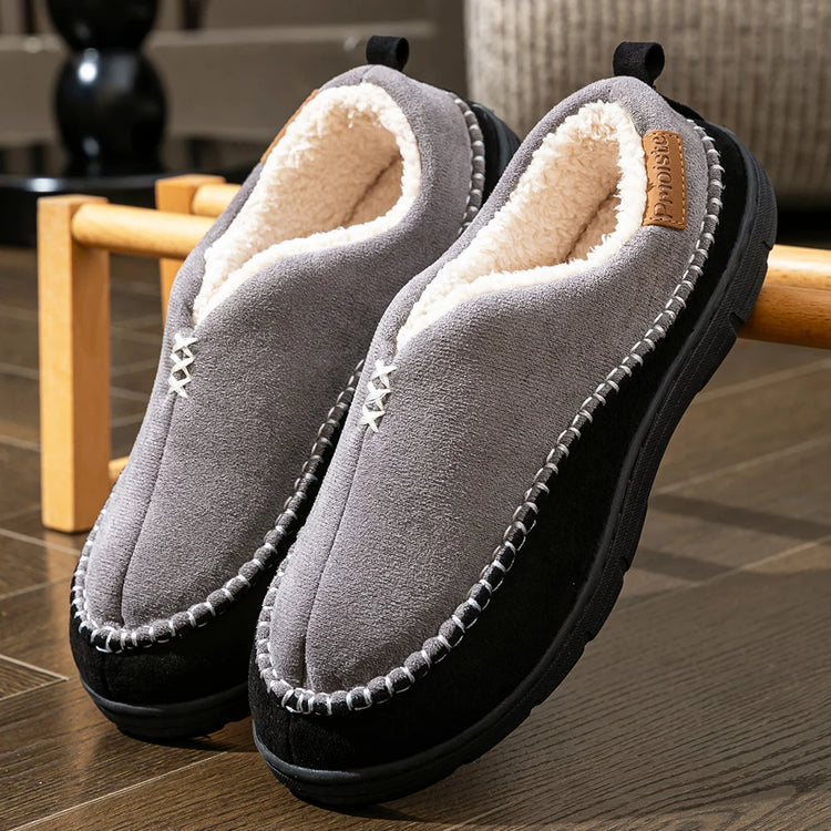 inter Men's Mark Line Slippers With Anti Slip TPR Sole, Soft, Warm, Comfortable And High-Quality Indoor Shoes