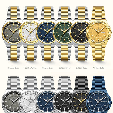 Orologio da Donna POEDAGAR Elegante con Data e Giorno della Settimana, Movimento al Quarzo, Acciaio Inossidabile, Luminoso e Impermeabile platinumshop