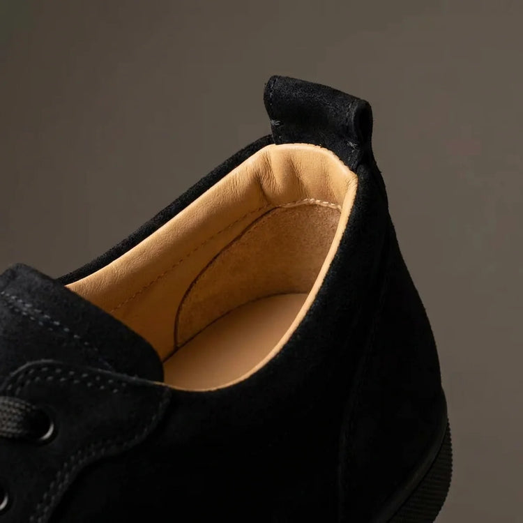 Men's Studded Genuine Leather Sneakers | Round Toe Lace-Up Flat Comfortable Spring Casual Fashion Shoes