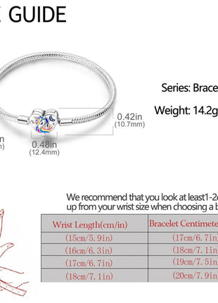 Nuovo Bracciale Artigianale Originale in Argento 925 con Charm, Liscio e Morbido, a Osso di Serpente, per Donna - Regalo 2026 PlatiNum