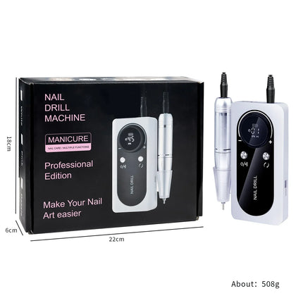 Wireless Portable Rechargeable Electric Nail Polishing Machine New Cordless Nail Surface Polisher Gel Nail Remover Professional Home Salon Manicure Pedicure Care Tool For DIY Nail Art Design