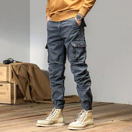 CAAYU American Casual Men'S Work Pants Hip-Hop Fashion Casual Versatile Multi Pocket Design Work Pants Long Pants Men'S Long Pan