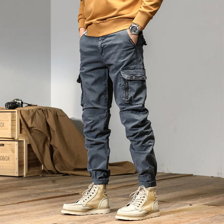 CAAYU American Casual Men'S Work Pants Hip-Hop Fashion Casual Versatile Multi Pocket Design Work Pants Long Pants Men'S Long Pan