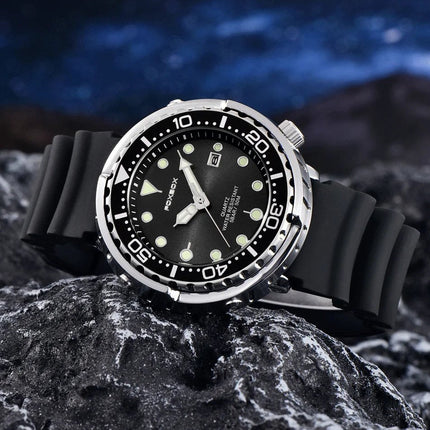 FOXBOX Top Brand Fashion Diver Watch Men 50ATM Waterproof Date Clock orologi sportivi orologio da polso al quarzo da uomo Relogio Masculino platinumshop