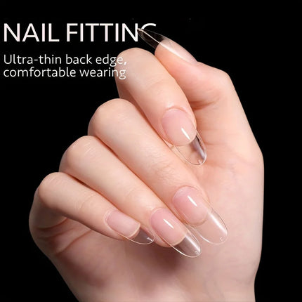 120Pcs Full Cover Press On Nail Tips Stiletto Almond Square Coffin French False Fake Soak Off Gel Nail Extension Tips Capsule Nail Tips