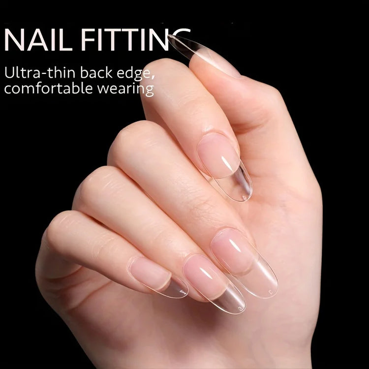 120Pcs Full Cover Press On Nail Tips Stiletto Almond Square Coffin French False Fake Soak Off Gel Nail Extension Tips Capsule Nail Tips