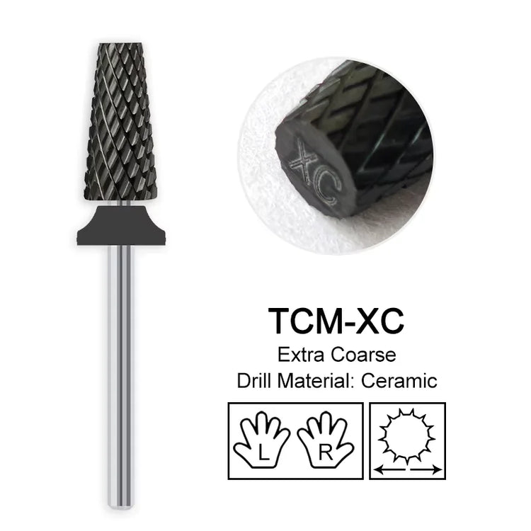 Pink Ceramic Carbide Nail Drill Bits Milling Cutter For Gel Polish Remover Electric Nail Machine Polishing Peeling File Home Salon Manicure Pedicure Accessories