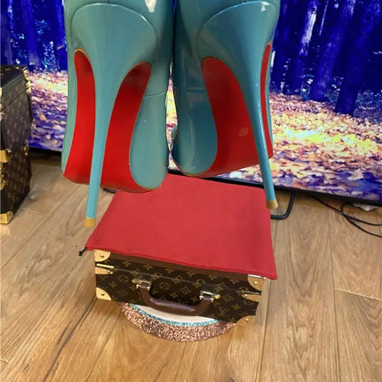 Tacchi altissimi personalizzati multicolori da 12 cm, pelle verniciata bianca nuda, suola rossa sexy, scarpe sottili a punta per ordine singolo platinumshop