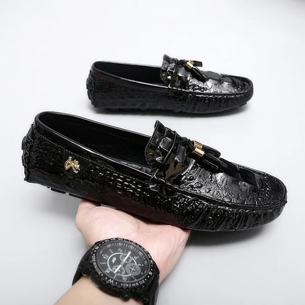 Scarpe da Uomo Casual in Pelle, Mocassini di Design, Slip-on, Scarpe da Guida e da Barca di Alta Qualità, Chaussure Homme, Taglie Grandi 35-48
