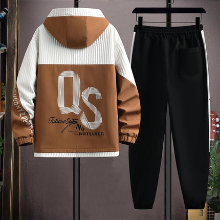 2025 Spring Casual Jackets Sportswear+Pants Men's Sets Korean Style 2 Piece Sets Men Streetwear Fitness Male Tracksuit