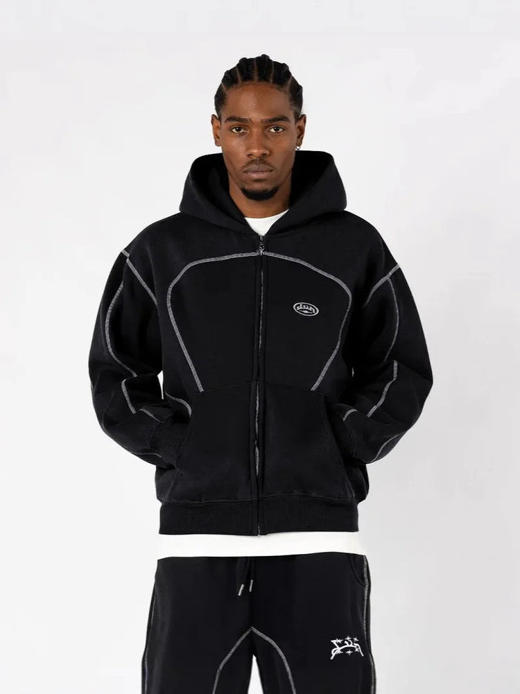 Street Retro Men's Casual Sportswear with Trendy Silhouettes Unique Hip-Hop Style Patterned Oversized Sweatshirts Casual Hoodies PlatiNum