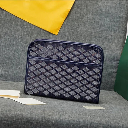 Borsa a tracolla unisex in vera pelle, borsa multifunzione da portare sotto il braccio, borsa portadocumenti portatile per viaggi d'affari
