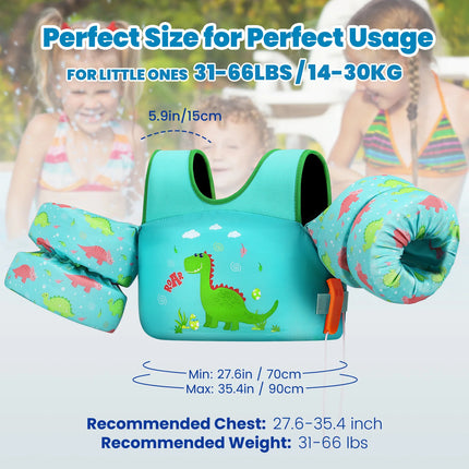 Children's Life Jacket Children's Swimming Arm Floating Whistle Life Vest Baby Swimsuit Safety Foam Pool Accessories for Kayak