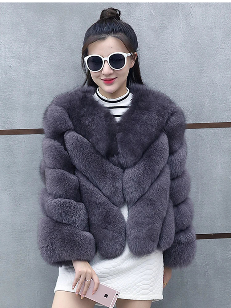 ZADORIN NEW Streetwear Furry Faux Fur Coat Woman Clothing Elegant Long Sleeve Winter Coats Woman Jackets Fourrure Abrigo Mujer