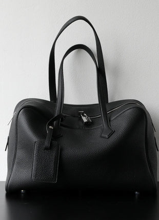 Borsa da donna in pelle di vacchetta di alta qualità, semplice borsa a tracolla di grande capacità, borsa a spalla.