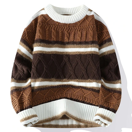 2024 winter new arrival korean style thicken mens warm sweater men fashion sweaters Men's wool pullovers male full size M-3XL