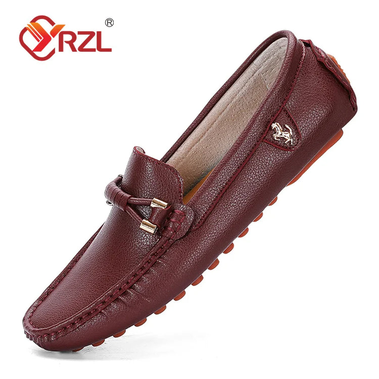 YRZL Mocassini da uomo Scarpe in pelle fatte a mano Scarpe da guida casual Scarpe slip-on Mocassini comodi di lusso Scarpe da uomo Taglie forti 37-48
